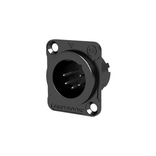 MJ5F2C-B  Base XLR5 macho negro