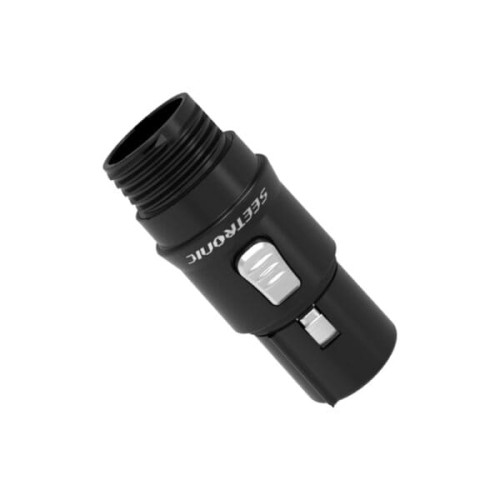 SCHF3-B / XLR3 de acero inoxidable negro - Clavija hembra