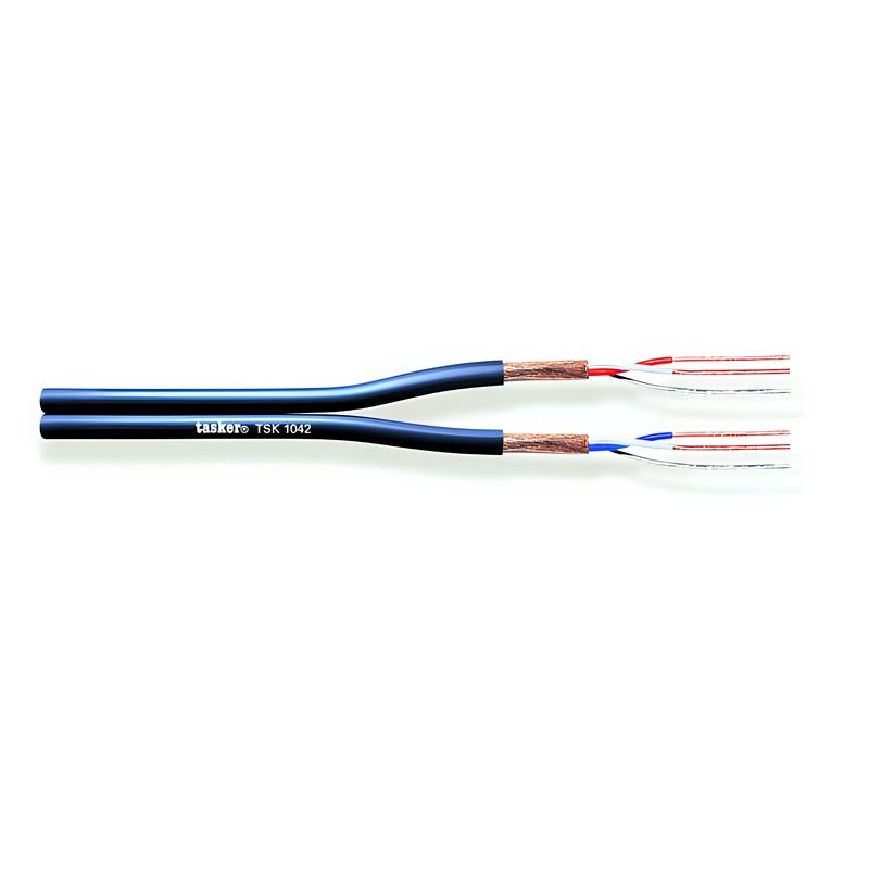 TASKER TSK1042 - Cable paralelo doble coaxial balanceado divisible 2x2x0,22 mm²