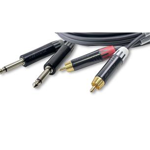 COS 003 / 2M Cable de audio dual 2x JACK TS a 2x RCA