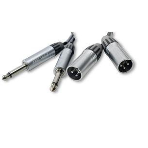 COS 026 / 2M Cable de audio dual 2x XLR (M) a 2x JACK TS