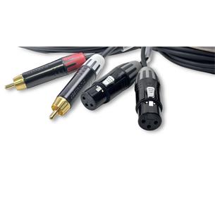COS 027 / 2M Cable de audio dual 2x XLR (H) a 2x RCA