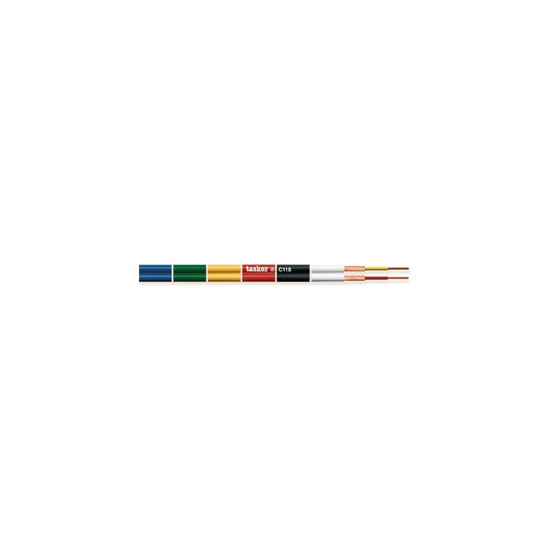 TASKER C118 - Cable paralelo doble coaxial divisible 2x0,14