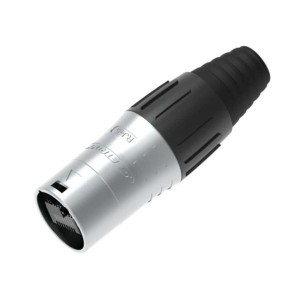 SE8MC-02-30-LOD Conector portacables RJ-45 macho cromado IP65