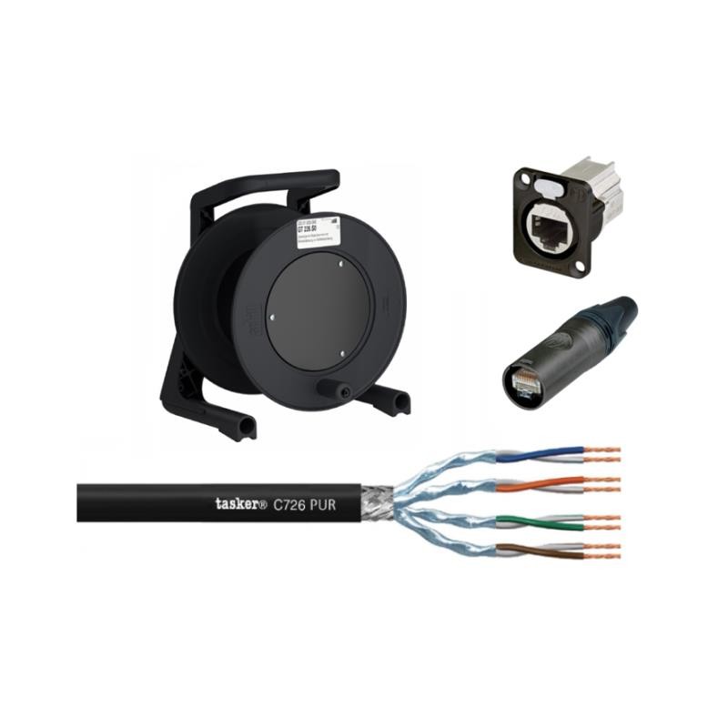GT26LPN·0050 - Tambor de cable 50M: C726 PUR + NE8FDX-P6-B + NE8MX6-BT + GT310S0