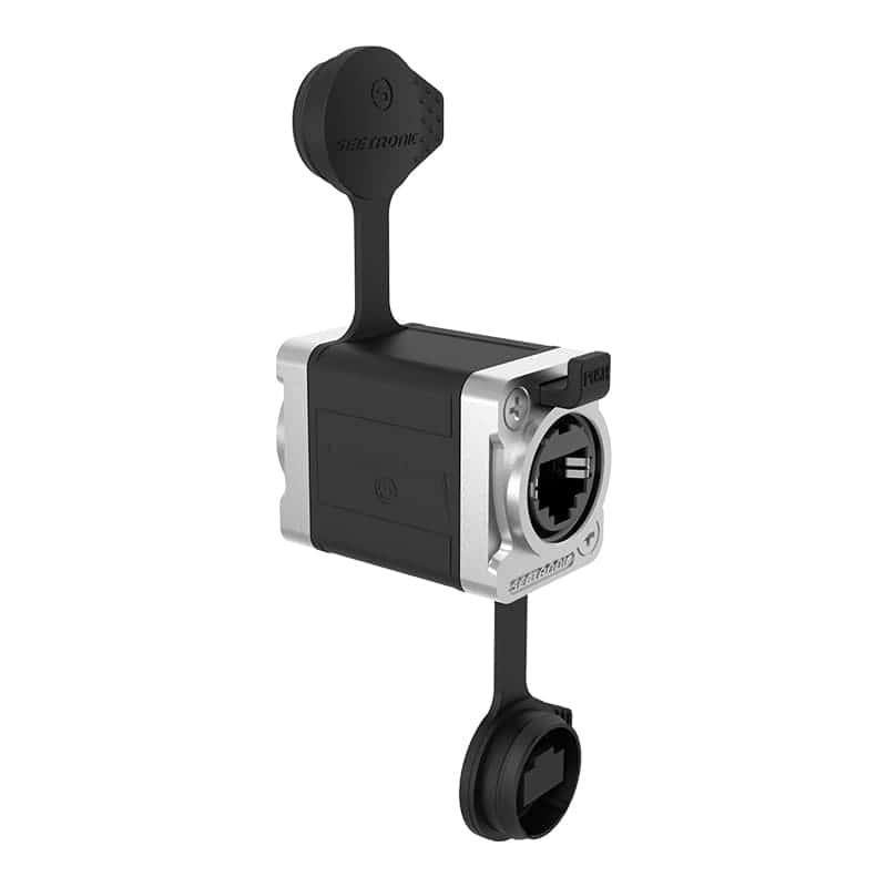 SE8FF-02-C6A Acoplador pasante RJ-45 hembra-hembra CAT6a IP65