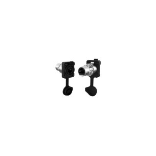 SE8FDYH-60-B-C6A Base RJ-45 hembra a RJ-45 hembra negra CAT6A IP65