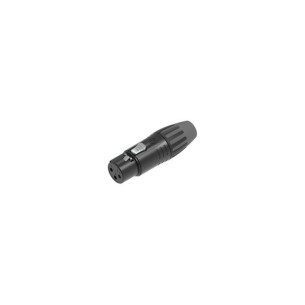 SCMF3-BG Conector XLR-3 hembra negro gold serie M