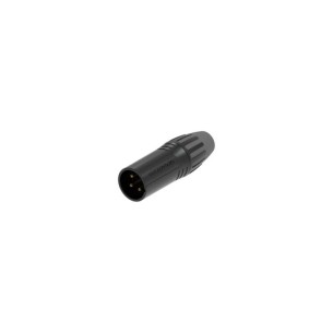 SCMM3-BG Conector XLR-3 macho negro gold serie M