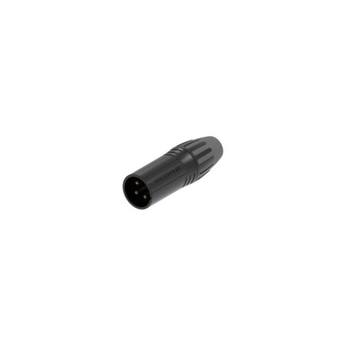 SCMM3-BG Conector XLR-3 macho negro gold serie M