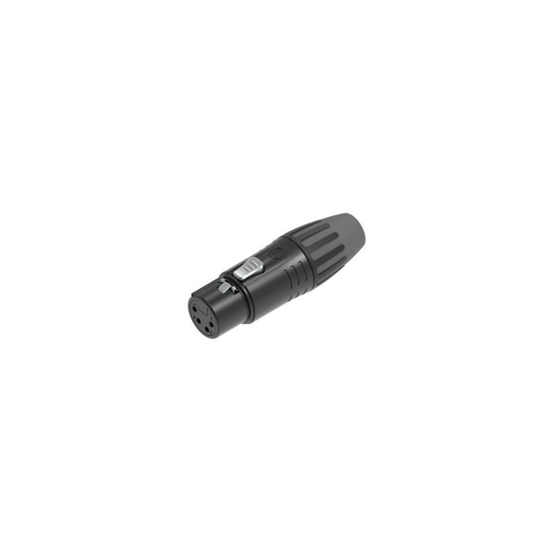 SCMF4-B Conector XLR-4 hembra negro serie M
