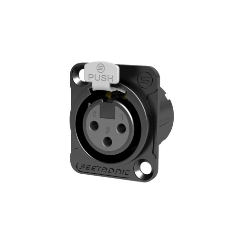 MK3F2C-B  Base XLR3 hembra negro