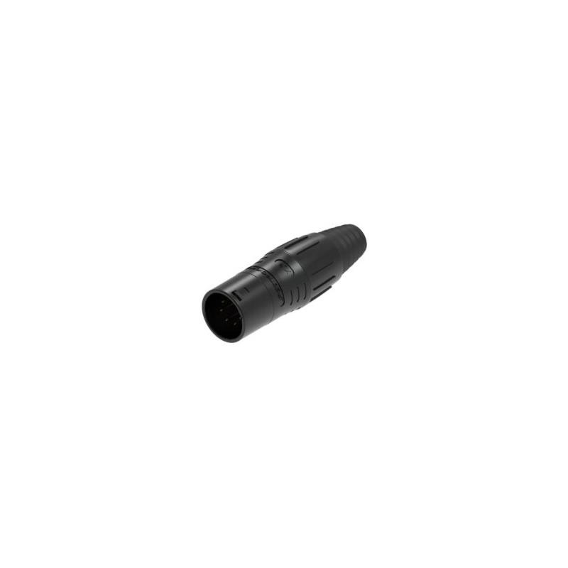 SCSM5-BG Conector XLR-5 macho negro gold serie S