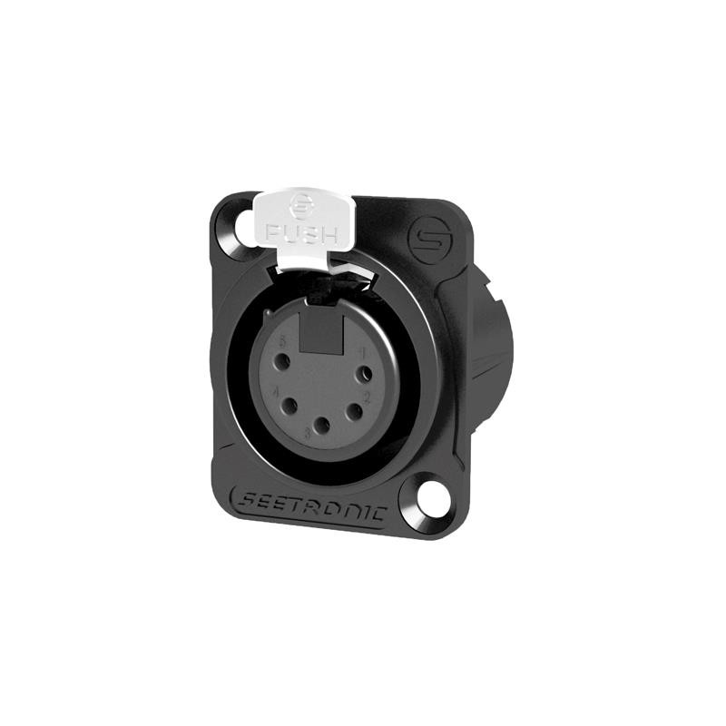 MK5F2C-B  Base XLR5 hembra negro